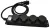 Tracon KE4-3M, Kültéri eloszósáv, fekete 16A/250VAC, IP44, H07RN-F, 3G1.5, 3m, 4×SCHUKO