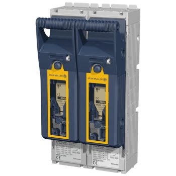   Tracon KETO-00-2/F, Szakaszolókapcsoló-biztosító, szerelőlapra, lapos csatlakozó 690VAC, 440VDC, 160A, 2P, NH00