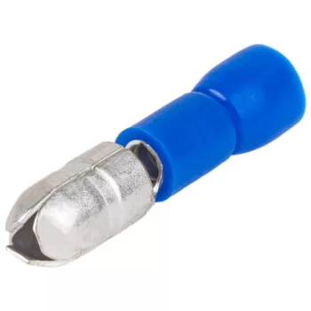   Tracon KH4, Szigetelt hengeres csatlakozó dugó, elektrolitréz, kék 2,5mm2, (d1=2,2mm, d2=5mm), PVC