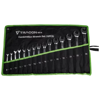   Tracon KK15 Kombinált kulcs készlet 8,9,10,11,12,13,14,15,16,17,18,19,21,22,24mm