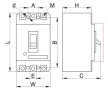 Tracon KM1-040/1C, Kompakt megszakító, 220V DC munkaáramú kioldóval 3×230/400V, 50Hz, 40A, 50kA, 1×CO