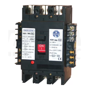   Tracon KM4-200/1B, Kompakt megszakító, 400V AC munkaáramú kioldóval 3×230/400V, 50Hz, 200A, 50kA, 1×CO