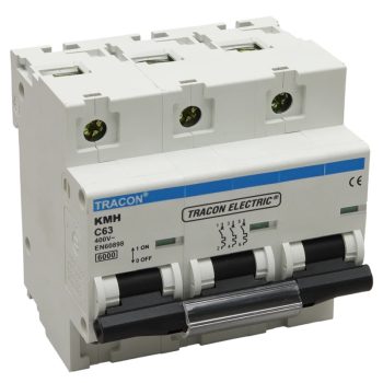   Tracon KMH-380, Kismegszakító, nagyáramú, 3 pólus, C karakterisztika 80A, 6kA