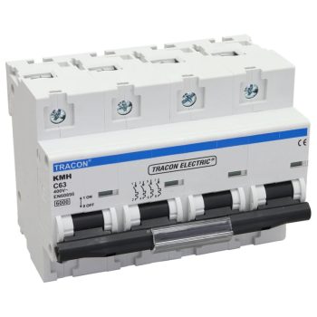   Tracon KMH-4125, Kismegszakító, nagyáramú, 4 pólus, C karakterisztika 125A, 6kA