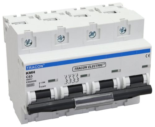 Tracon KMH-4125, Kismegszakító, nagyáramú, 4 pólus, C karakterisztika 125A, 6kA