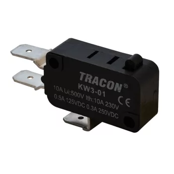   Tracon KW3-01 Helyzetkapcsoló, mikro, ütközős 1×CO 10(3)A/230V AC, 6,3x0,8 mm, IP00