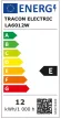 Tracon LA6012W, Gömb burájú LED fényforrás 230 V, 50 Hz, 12 W, 2700 K, E27, 1430 lm, 250°, A60,