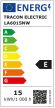 Tracon LA6015NW, Gömb burájú LED fényforrás 230 V, 50 Hz, 15 W, 4000 K, E27, 1650 lm, 250°, A60,