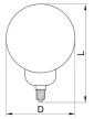 Tracon LA60M7WW, LED fényforrás beépített mozgásérzékelővel 110-240 V, 50/60 Hz, 7W,600lm,2700K,360°,60s,5m,<20lx,
