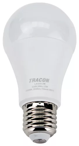 Tracon LAC6012W Gömb burájú LED fényforrás CREE chippel, E27, 12W, 3000K meleg fehér, 1160 lm, A60