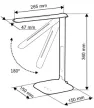 Tracon LALD4W LED asztali lámpa, szabályozható fényerő és színhőmérséklet, LCD kijelző, 100-240 V, 50 Hz, 4 W, 2700-6000 K