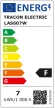 Tracon LAS607W, Gömb burájú LED fényforrás SAMSUNG chippel 230V,50Hz,7W,3000K,E27,600 lm,200°,A60,SAMSUNG chip,