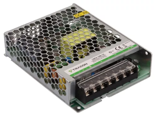 Tracon LDCV-100-12 Fém házas LED meghajtó 90-264VAC/12VDC,100W,0-8,5A, IP20