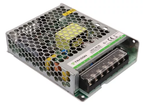 Tracon LDCV-100-24 Fém házas LED meghajtó 90-264VAC/24VDC,100W,0-4,5A, IP20