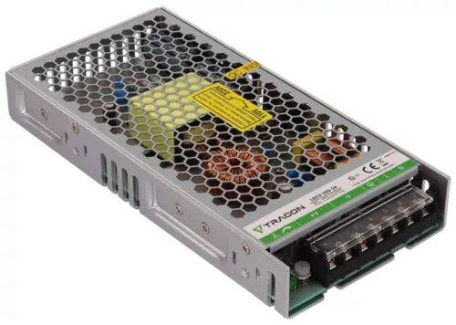 Tracon LDCV-200-24 Fém házas LED meghajtó 90-264VAC/24VDC,200W,0-8,8A, IP20