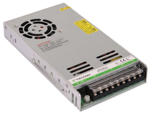 Tracon LDCV-350-12 Fém házas LED meghajtó 90-264VAC/12VDC,350W,0-29A, IP20