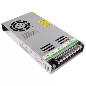   Tracon LDCV-350-24 Fém házas LED meghajtó 90-264VAC/24VDC,350W,0-14,6A, IP20