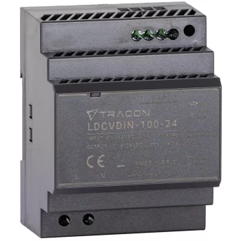  Tracon LDCVDIN-100-24 DIN sínre szerelhető tápegységszabályozható DC kimenettel 100-200VAC,3A/DC24V,3,83A/92W