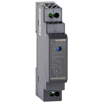   Tracon LDCVDIN-15-12 DIN sínre szerelhető tápegységszabályozható DC kimenettel 100-200VAC,0,5A/DC12V,1,25A/15W