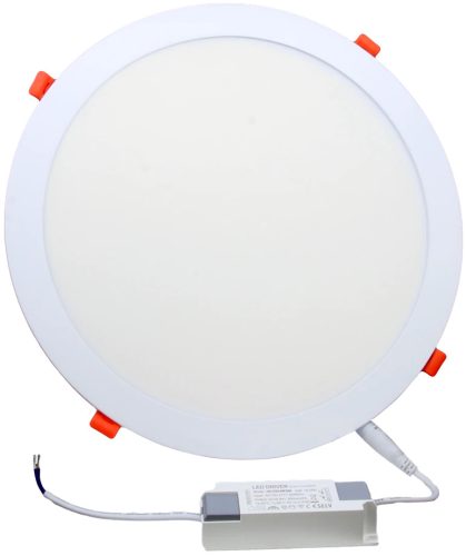 Tracon LED-DL-21NW Beépíthető LED mélysugárzó, kerek, fehér 230 VAC 50Hz, 21 W, 2155 lm, D=300 mm, 4000 K, IP40, EEI=F