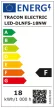 Tracon LED-DLNFS-18NW, Falon kívüli, négyzetes LED lámpatest SAMSUNG chippel 230 VAC; 18W; 1440lm; D=225×225 mm, 4000 K; IP20,