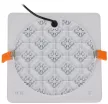 Tracon LED-DLNIP-20NW, Védett, beépíthető LED mélysugárzó, négyzetes 230 VAC, 20 W, 4000 K, 1645 lm, IP66,