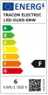 Tracon LED-DLNS-6NW, Kompakt beépíthető LED mélysugárzó SAMSUNG chippel 230 VAC; 6W; 480lm; D=120×120 mm, 4000 K; IP20,