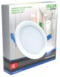 Tracon LED-DLS-18NW, Kompakt beépíthető LED mélysugárzó SAMSUNG chippel 230 VAC; 18W; 1440lm; D=225 mm, 4000 K; IP20,