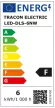 Tracon LED-DLS-6NW, Kompakt beépíthető LED mélysugárzó SAMSUNG chippel 230 VAC; 6W; 480lm; D=120 mm, 4000 K; IP20,