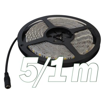   Tracon LED-SZKH-72-WW LED szalag kültéri (vízálló IP65) 7,2 W/m teljesítménnyel, 720lm/m, 3000K melegfehér színhőmérséklettel, 12V DC, 10mm széles, 60 LED/m SMD LED, 120°