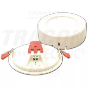   Tracon, LEDDLU12WW, LED panel fehér, kerek, 12 W teljesítménnyel, 2700 K, 800lm fényerővel, süllyesztett és falon kívüli, D=167 mm, IP 40 (Tracon LEDDLU12WW)