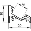 Tracon, LEDSZCORNER, alumínium sarok profil max 10 mm-es LED szalagokhoz, falon kivüli (Tracon LEDSZCORNER)