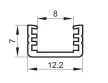 Tracon, LEDSZSLIM, alumínium profil max 8 mm-es LED szalagokhoz, falon kivüli (Tracon LEDSZSLIM)