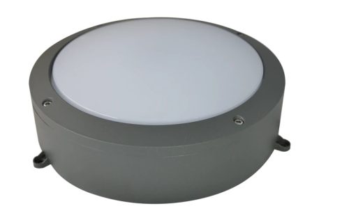 Tracon LFV40NW, Védett fali LED lámpatest, porszórt, szürke 100-240 VAC; 40 W; 3000 lm; D=276 mm, 4000 K; IP65, 