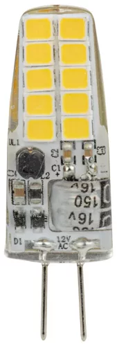 Tracon LG4H2NW szilikon házas LED fényforrás, G4, 12 VAC/DC, 2 W, 4000 K, 200 lm, 270°