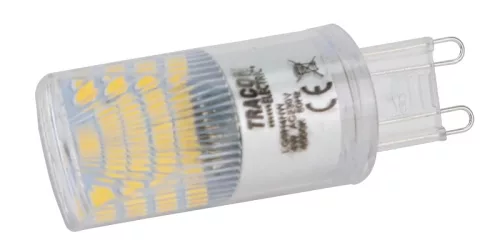 Tracon LG9H4NW, LED G9 fényforrás alumínium házzal 230 VAC, 4 W, 4000 K, G9, 350 lm, 200°,
