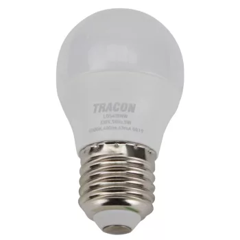 Tracon LGC455NW gömb burájú LED fényforrás CREE chippel, E27 foglalat, 5W, 4000K természetes fehér, 450 lm, G45 forma