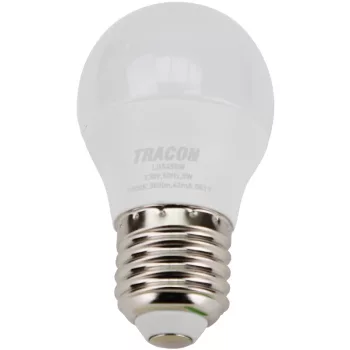 Tracon LGC455W gömb burájú LED fényforrás CREE chippel, E27 foglalat, 5W, 3000K meleg fehér, 430 lm, G45 forma