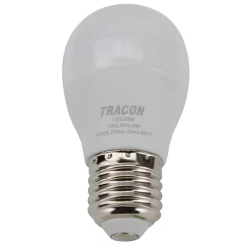 Tracon LGC458W gömb burájú LED fényforrás CREE chippel, E27 foglalat, 8W, 3000K meleg fehér, 710 lm, G45 forma