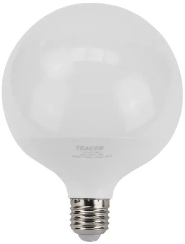 Tracon LGS12018W, Gömb burájú LED fényforrás SAMSUNG chippel 230V,50Hz,18W,3000K,E27,1520lm,270°,G120,SAMSUNG chip,