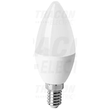   Tracon LGY3D6W, Fényerő-szabályozható LED fényforrás, 3 lépcső,gyertya alak 170-260 VAC, 6 W, E14, C37