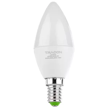 Tracon LGYC5NW Gyertya búrájú LED fényforrás CREE chippel, 5W, 4000K természetes fehér, E14 foglalat, 450lm, C37
