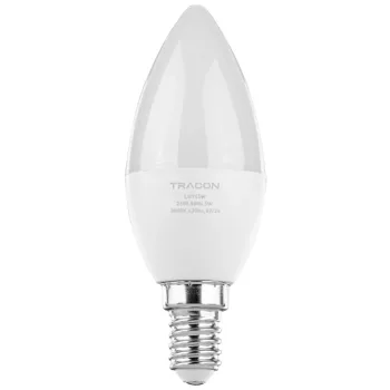 Tracon LGYC5W Gyertya búrájú LED fényforrás CREE chippel, 5W, 3000K meleg fehér, E14 foglalat, 430lm, C37