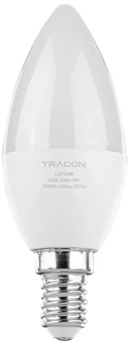 Tracon LGYC5W Gyertya búrájú LED fényforrás CREE chippel, 5W, 3000K meleg fehér, E14 foglalat, 430lm, C37