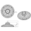 Tracon LHBU150W LED csarnokvilágító lámpa, kültéri,UFO forma IP65-ös védelemmel, 150 W, 19500 lm, 4500 K, 50000 h, IP65, EEI=A 90-265 VAC ( Tracon LHBU150W )