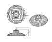 Tracon LHBU200W LED csarnokvilágító lámpa, kültéri, UFO forma IP65-ös védelemmel, 200 W, 26000 lm, 4500 K, IP65, EEI=A 90-265 VAC ( Tracon LHBU200W )