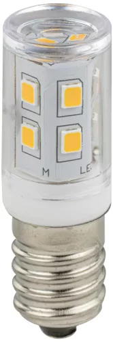 Tracon LHH2W henger alakú LED fényforrás E14 foglalattal, 230V, 2W, 2700K meleg fehér, 200 lm, EEI=F