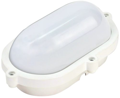 Tracon LHIPO8W, Védett, műanyag házas LED hajólámpa, ovális forma 230 VAC, 50 Hz, 8 W, 640 lm, 4000 K, IP65,