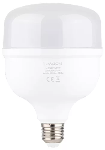 Tracon LHPSE2740NW, Nagyteljesítményű LED fényforrrás Samsung chippel 220-240 V, 50 Hz, 40 W, 4000 K, 3500 lm, E27,