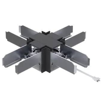 Tracon LINXB LIN irodai világítótest toldó, X alakú, fekete, 230V, 3,6W, 3000-5000K, 430lm, 1-10V dimmelhető